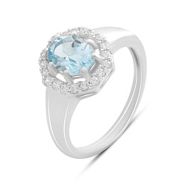 Silver ring with topaz 1.888ct