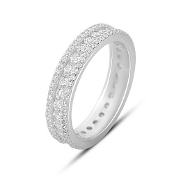 Silver Ring with Fianites
