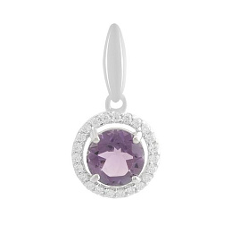 Серебряная подвеска с аметистом 2.104ct