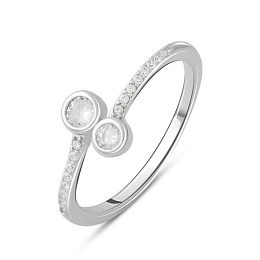 Silver Ring with Fianites