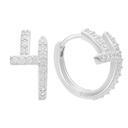 Silver Earrings with Fianites