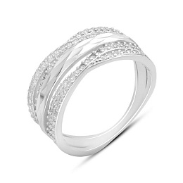 Серебряное кольцо с фианитами