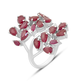 Срібна каблучка з рубіном 4.25ct