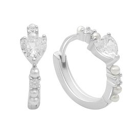 Серебряные серьги с фианитами