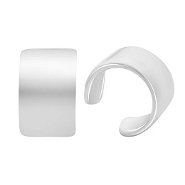 Silver earrings without stones