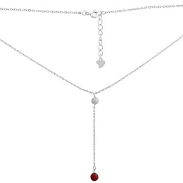 Silver necklace with coral