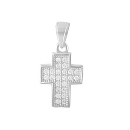 Silver cross with phianites