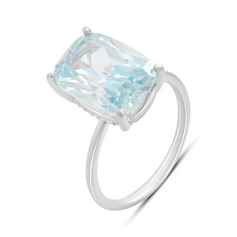 Silver ring with topaz