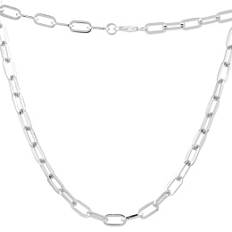 Silver necklace without stones