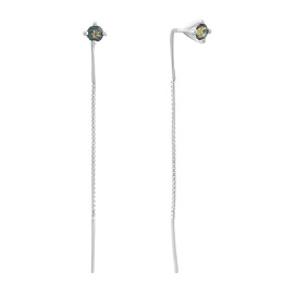 Серебряные серьги с мистик топазом 0.38ct