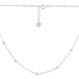 Silver necklace without stones