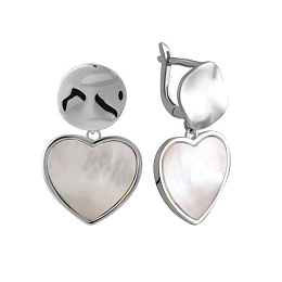 Серебряные серьги с перламутром