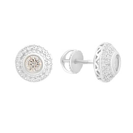 Silver Earrings with Fianites