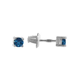 Silver earrings with topaz London Blue 0.69ct