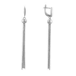 Silver earrings without stones