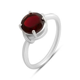 Silver ring with garnet nano