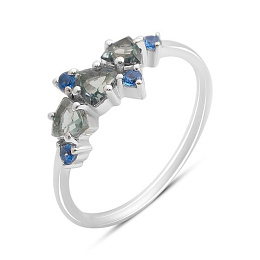 Серебряное кольцо с топазом Лондон Блю 0.76ct, топазом