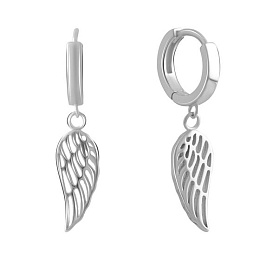 Silver earrings without stones
