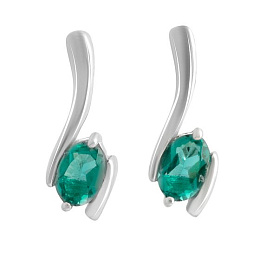 Silver earrings with aquamarine nano 0.767ct