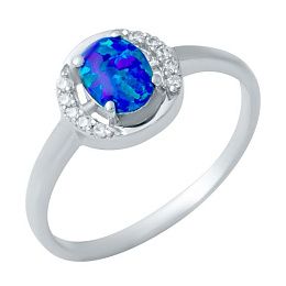 Silver ring with opal 0.56ct