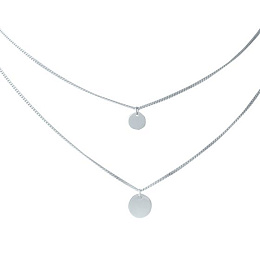 Silver necklace without stones