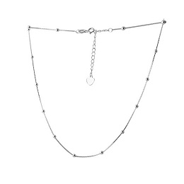 Silver necklace without stones