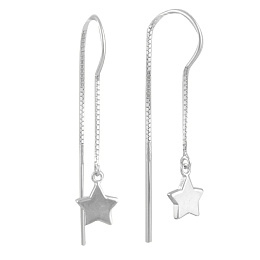 Silver earrings without stones