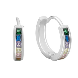 Silver Earrings with Fianites
