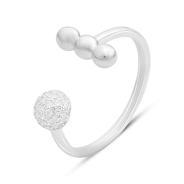 Silver Ring with Fianites