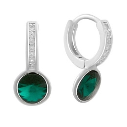 Срібні сережки з фіанітами