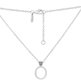 Silver necklace with phianites