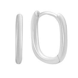 Silver earrings without stones
