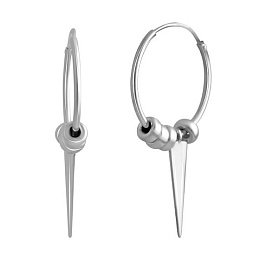Silver earrings without stones