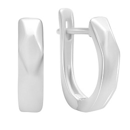 Silver earrings without stones