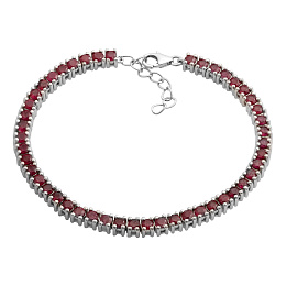 Silver bracelet with ruby 7.707ct
