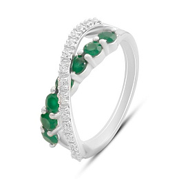 Silver ring with agate 0.983ct