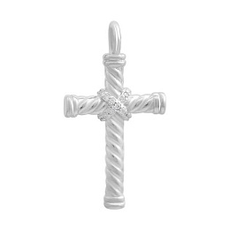 Silver cross without stones