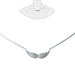 Silver necklace with phianites