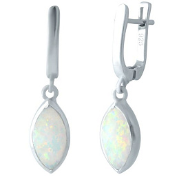 Срібні сережки з опалом 1.275ct