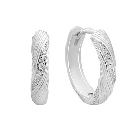Silver Earrings with Cubic Zirconia