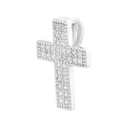 Silver cross with phianites