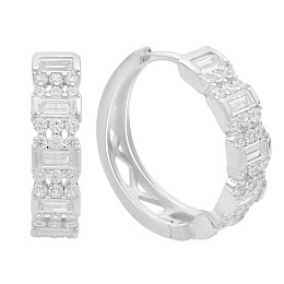 Silver Earrings with Fianites