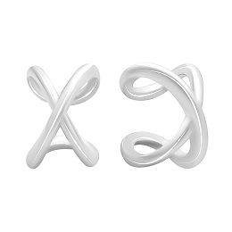 Silver earrings without stones