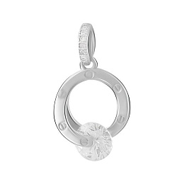 Silver pendant with phianites