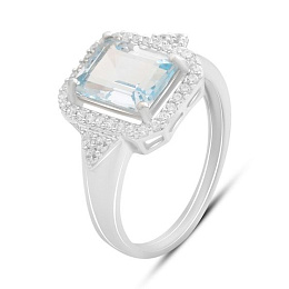 Серебряное кольцо с топазом 3.232ct