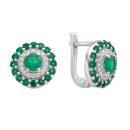 Silver earrings with agate 2.561ct