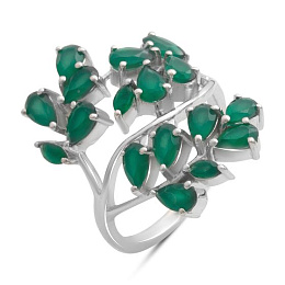 Silver ring with agate 3.038ct