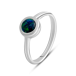 Серебряное кольцо с опалом 0.3ct