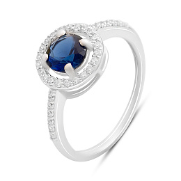 Срібна каблучка з сапфіром nano