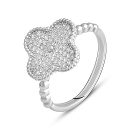 Silver Ring with Fianites